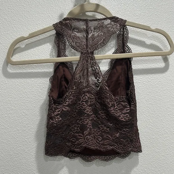 Nollie Chocolate Lace Crop Top - Image 4