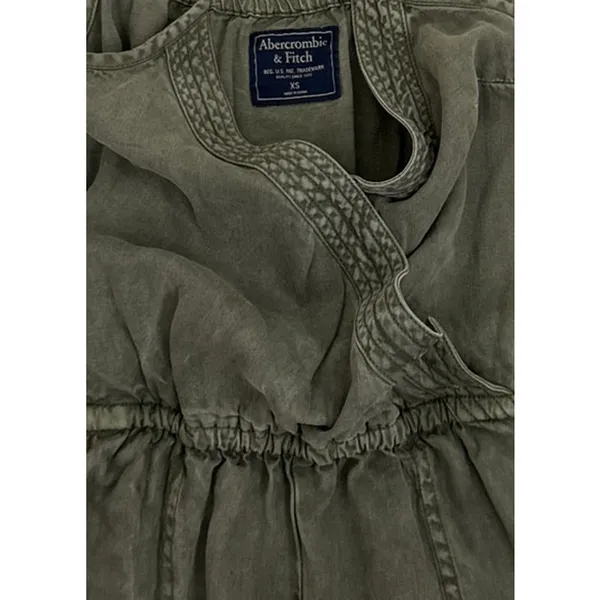 Abercrombie & Fitch One Piece Jumpsuit Army Green Romper Size Women's XS - Image 4