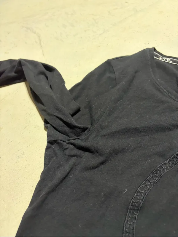 Lauren Ralph Lauren LRL Black Long Sleeve Logo Tee large - Image 9