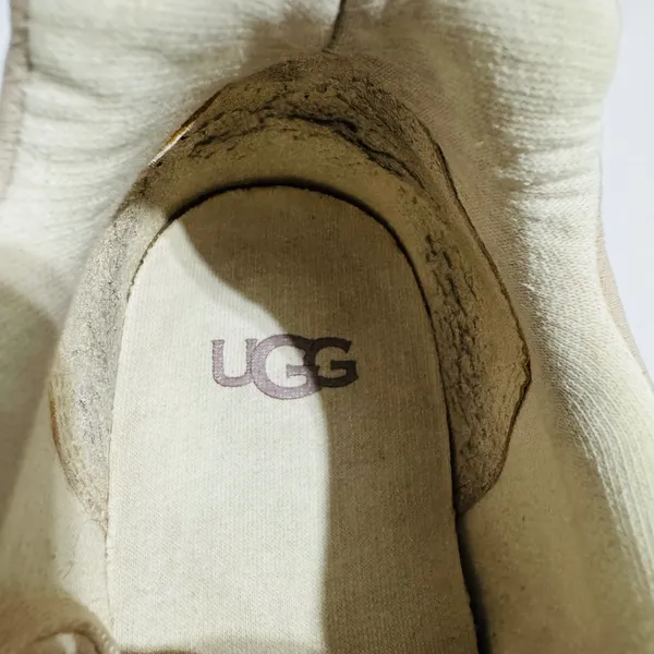 UGG LA Hills Women Beige Pink Suede Mesh Platform‎ Sneakers Size 6 Metallic - Image 12