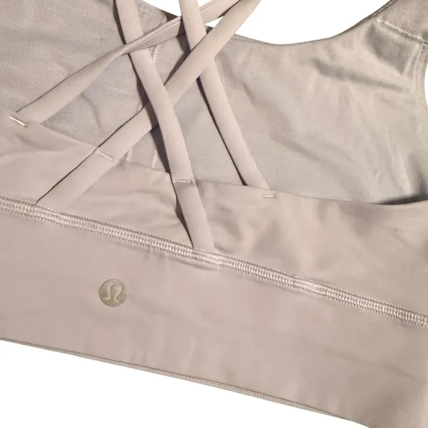 Lululemon Women’s Size 10 Longline Energy Bra Light Pale Purple Strappy Gym Yoga - Image 7