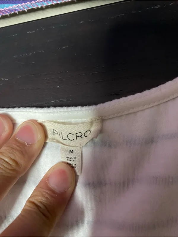 Pilcro White Ribbed Crewneck Top - Image 2