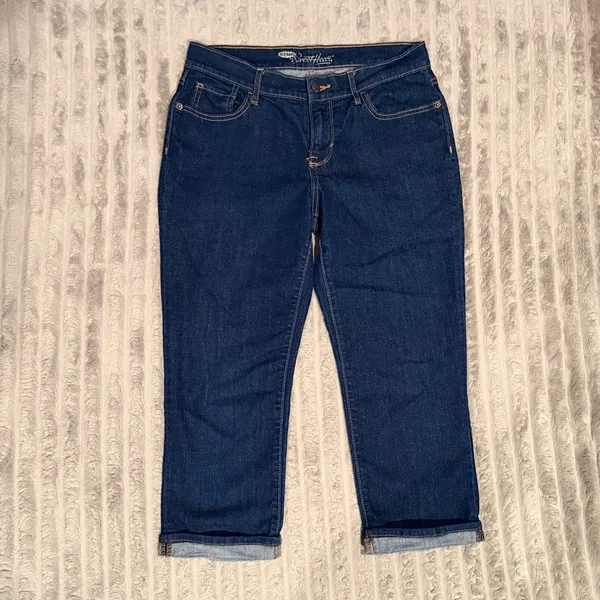Old Navy The Sweetheart Dark Wash Denim Capris Jeans Blue Size 6 Regular - Image 2
