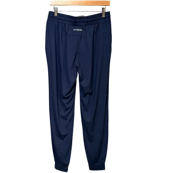 MTN OPS Womens Navy Blue Active Jogger Pants Elastic Waist Hiking Gym Size Large - Image 4