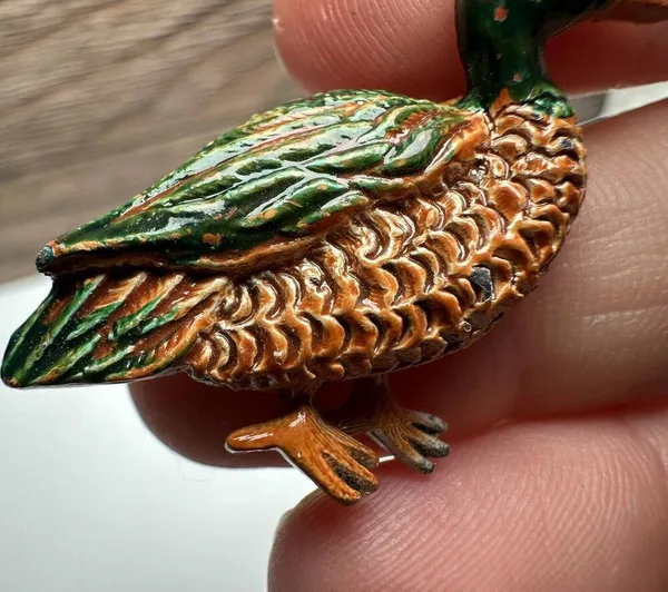 Vintage Gerry’s Mallard Duck Bird Enamel Brooch Pin Signed - Image 6