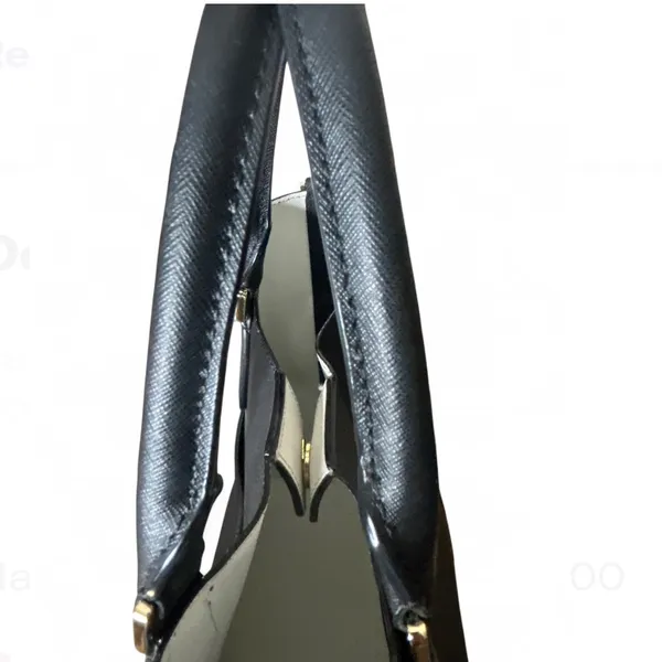 Michael Kors Saffiano Leather Greenwich Grab Bag Satchel Purse-long strap black - Image 5