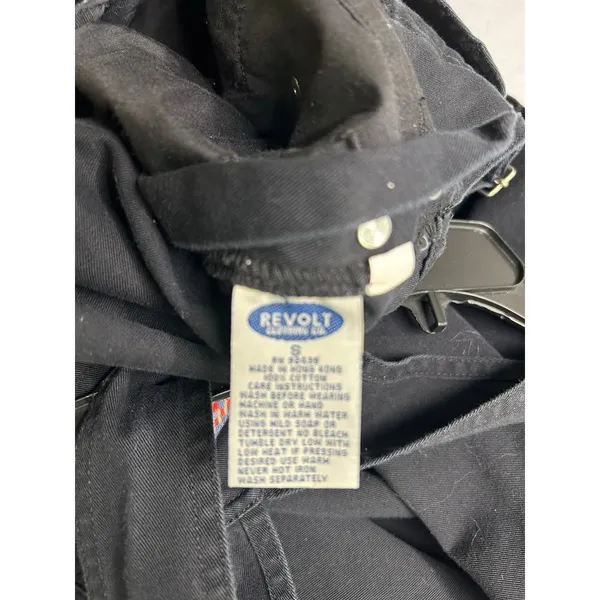 Revolve Plus Size Women's Juniors Black Baggy Straight Leg Overalls Size S - Image 10
