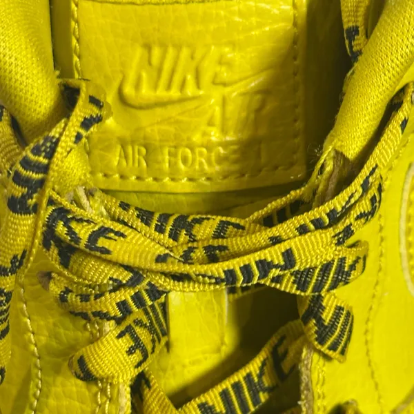 Nike Jordan Air Force 1 Low Yellow Black Logo Tape Sneakers Women’s Size 6.5 - Image 7