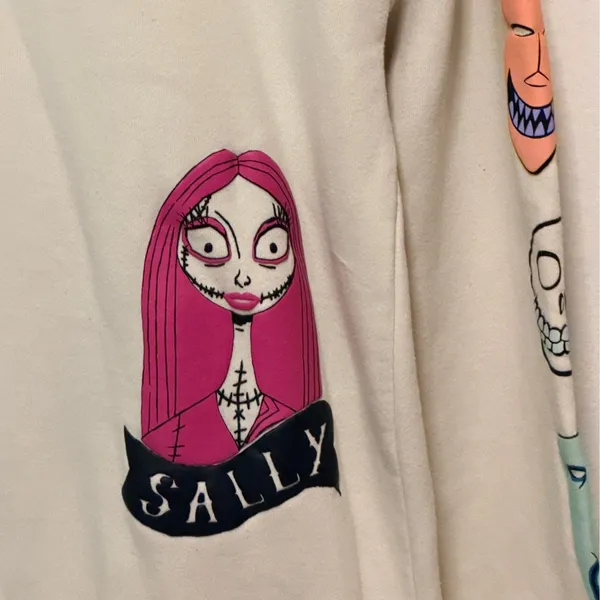 The Nightmare Before Christmas Disney Sweatshirt Sz S Halloween Y2K Gothcore Emo - Image 4