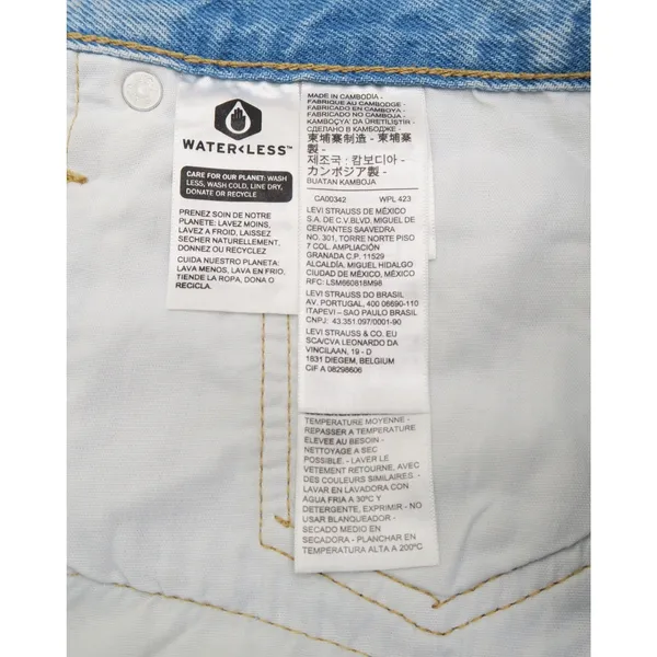 Levis Premium 501 Cut Off Denim Shorts Light Wash‎ Blue W33 56327-0086 - Image 6