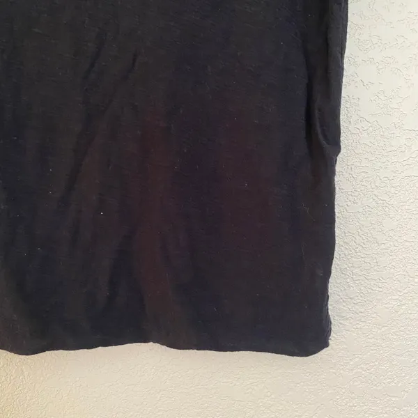Standard James Perse Black Short Sleeve Shirt Boxy Cotton Blend Women's 0 / XS - Image 4