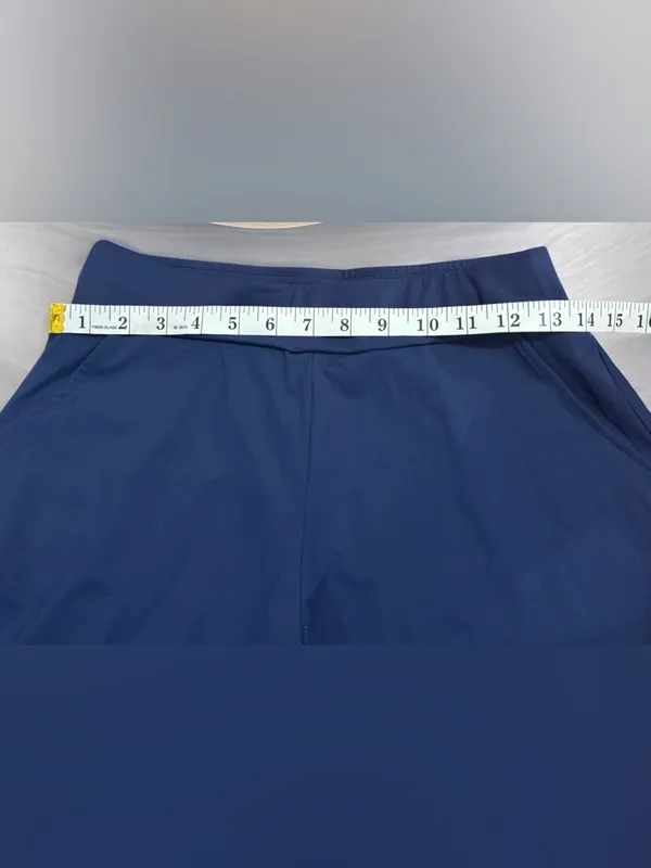 High-Rise Athletic Shorts for Women in Deep Blue - Image 3