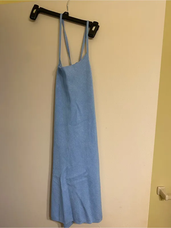 Abercrombie & Fitch Light Blue Spaghetti Strap Mini Dress - Image 3