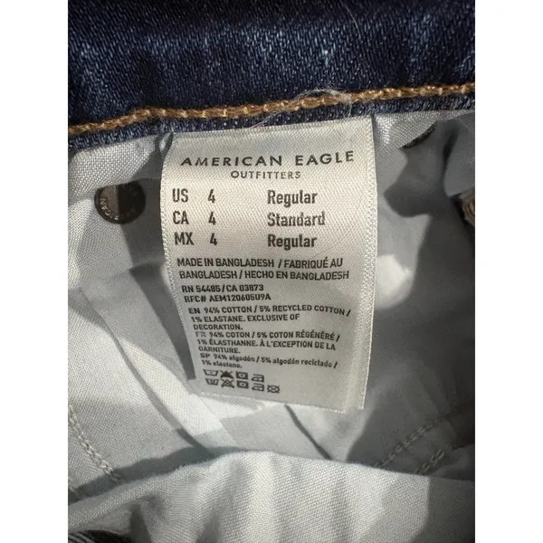 American Eagle Super High Waisted Baggy Straight Cargo Jean Women’s 4 Regular - Image 6