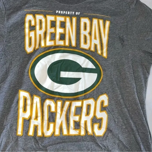 Nike T-Shirt Women's Gray Green Bay Packers XL NFL Football - Image 2