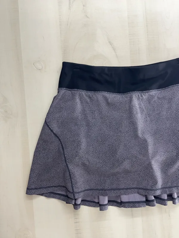 LULULEMON womens circuit breaker black polka dot pleated workout skirt 4 tall - Image 5