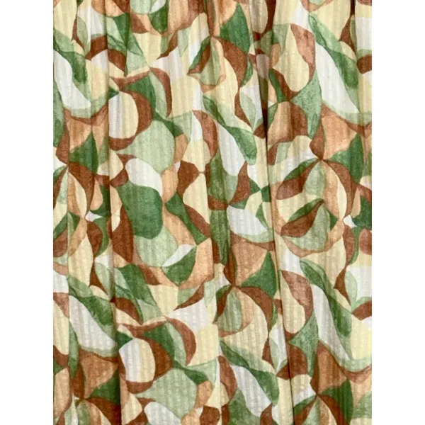 Abercrombie & Fitch White Cream Green Tan Brown Sleeveless Maxi Dress Womens S - Image 6
