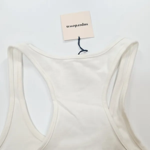 Superdown Madison Rhinestone Tank in White XS - Image 8