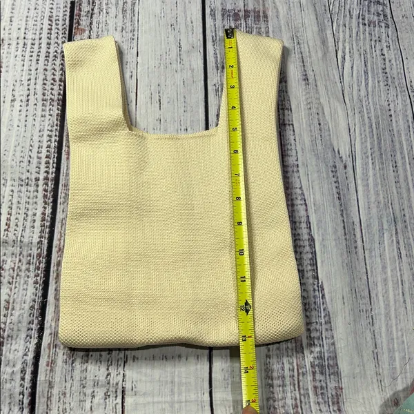 Reusable Mesh Net Grocery Tote Bags Beige - Image 2
