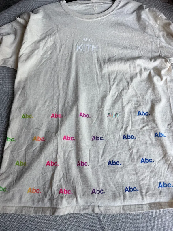 Advisory Board Crystals x Kith long sleeve ABC logo cream multi color shirt S - Image 8