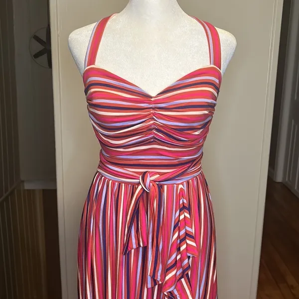 Anthropologie Maeve Gabriela Sleeveless Faux Wrap Ruffle Maxi Dress NWT Small - Image 5