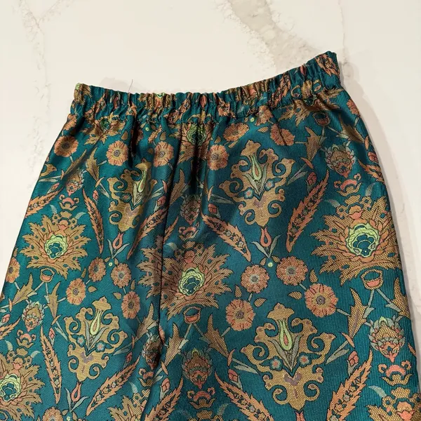 Maeve x Anthropologie Melyssa Floral Metallic Tapestry Trouser Pant Womens Small - Image 10