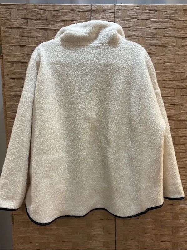 $178 NWOT Lilly Pulitzer SOREEN SHERPA POPOVER, COCONUT size L - Image 8