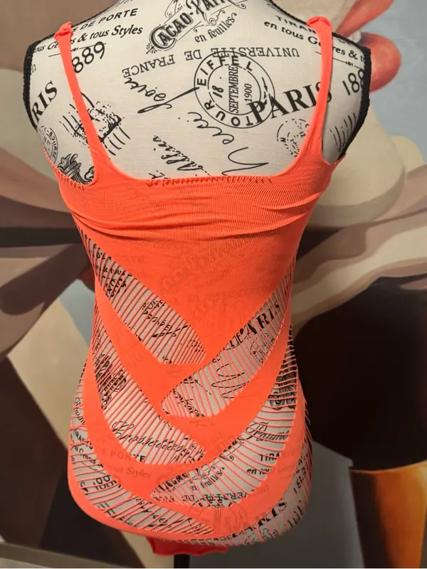 Hot Miami Styles Bodycon neon stretch see through rave festival lingerie dress - Image 3