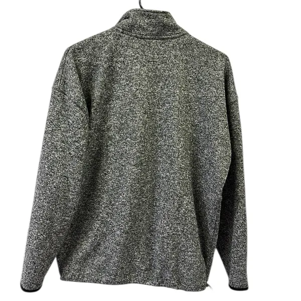 Victorias Secret PINK Heather Gray Quarter Zip Kangaroo Pocket Knit Sweatshirt M - Image 11
