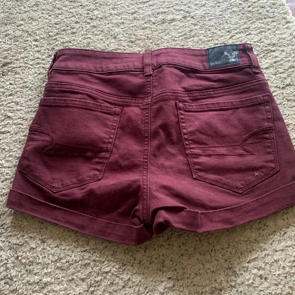 American Eagle Outfitters | Maroon Hi Rise Shortie - Image 3
