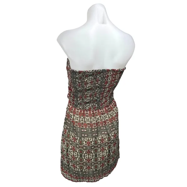 Mango Multicolor Sleeveless Strapless Bandeau Cami Camisole Mini Tank Dress M - Image 2