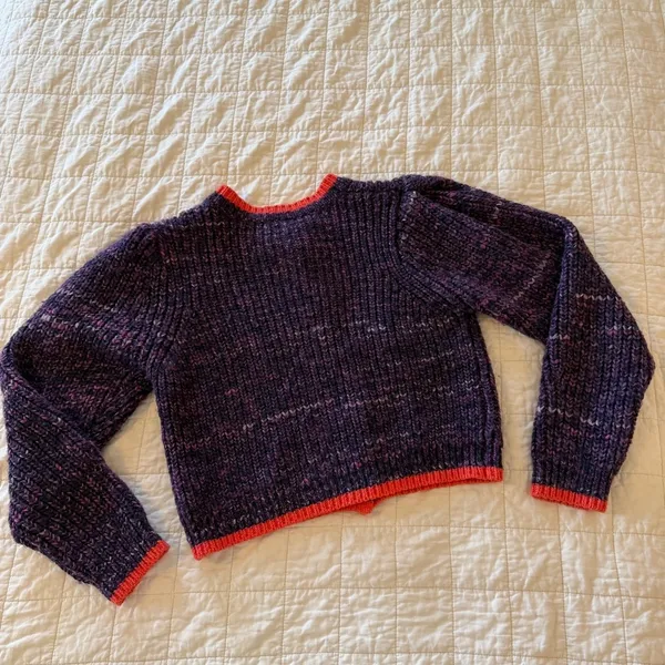 Free People Walk On by Cardigan Sweater Wool Purple - Image 4