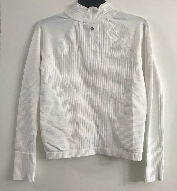 Calia Women's Relaxed Seamless 1/4 Zip Long Sleeve in Pure White size XS NWT - Image 3
