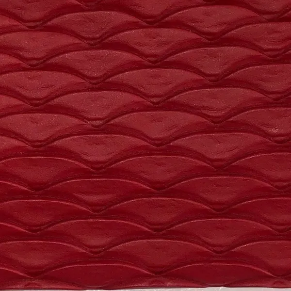 Red Scallop Textured Zippered Cosmetic Makeup Organizer Bag RevitaLash - Image 2