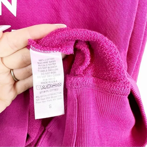 NWT Peloton Everyday‎ Oversized Crewneck Sweatshirt Women's S Pink Athleisure - Image 7