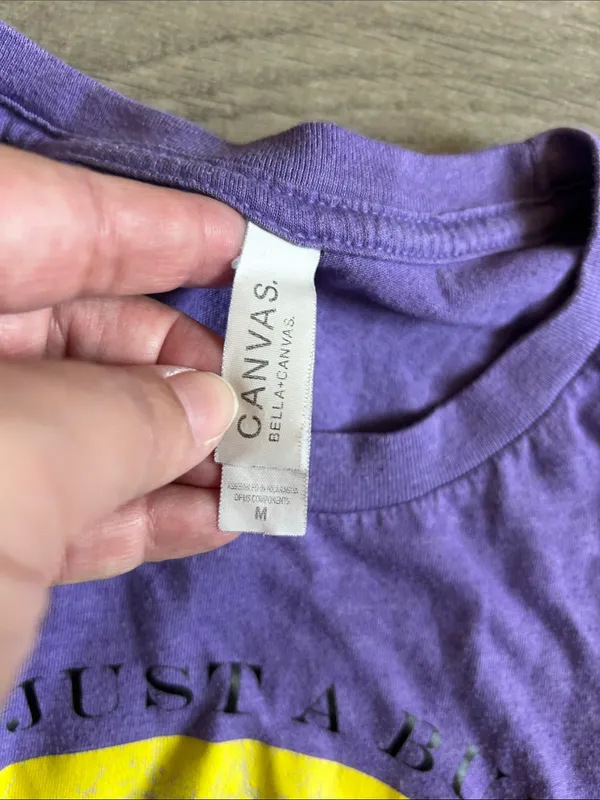 Bella Canvas Purple Short Sleeve Tee with Yellow 'Hocus Pocus' Graphic - Image 2