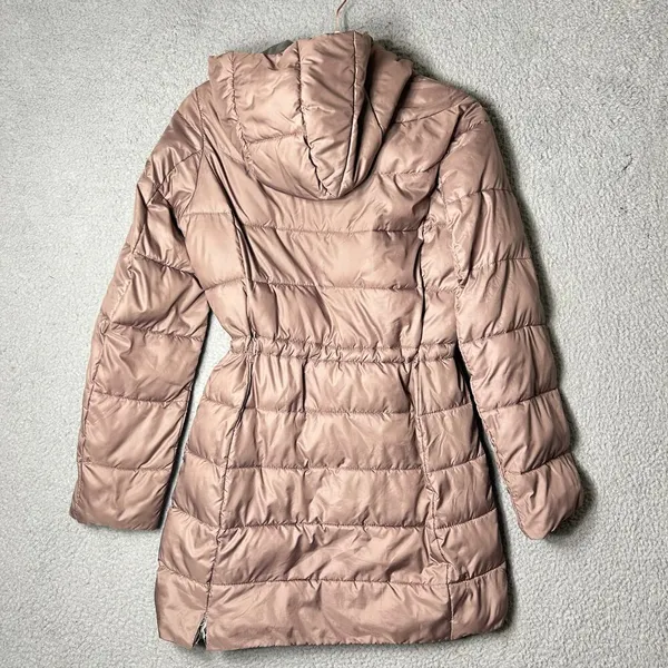 Kenneth Cole Reaction Coat Womens XS Dusty Mauve Hooded‎ Puffer Jacket Coat READ - Image 2