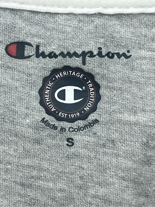 Champion Kansas State Wildcats Women’s Gray Striped Sleeve V-Neck T-Shirt Small - Image 7