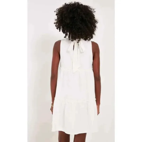 Tuckernuck Pomander Place White Gauze Cotton Morgan Swing Dress L Fairy Garden - Image 3