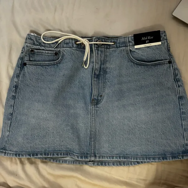Abercrombie Curve Love Mid Rise Denim Mini Skirt 27 - Image 5