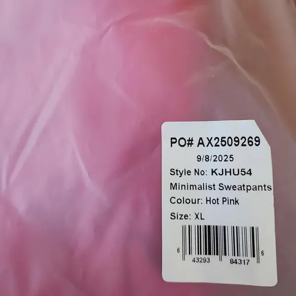 NWT COMFRT MINIMALIST Sweatpants Hot Pink Xl - Image 4