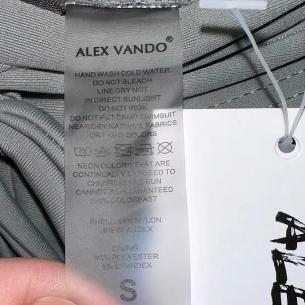 NWT‎ Alex Vando Gray UPF 50+ Swim Athletic Shorts Small Lightweight Activewear - Image 6