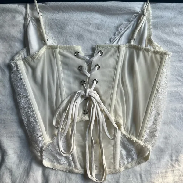 Urban Outfitters out from under cream/white corset - Image 2