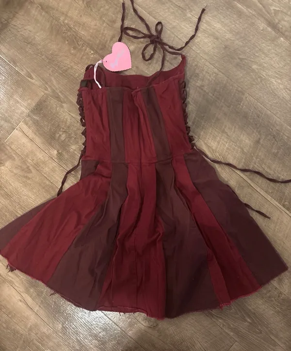Dolls Kill sugar thrillz maroon mini dress - Image 2