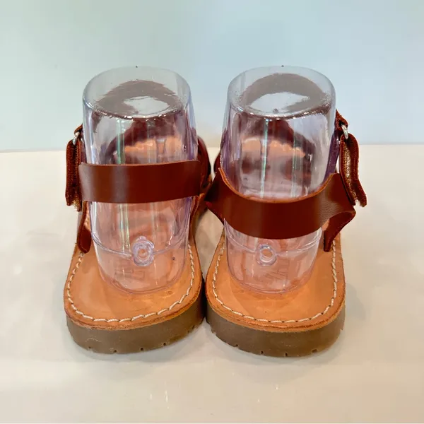 Zara Leather Flat Strappy Sandals Sz 38 Fisherman Womens Spain NWOT - Image 5