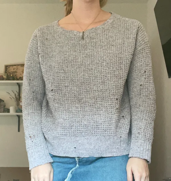 American Eagle Distressed Chenille Sweater - Image 6