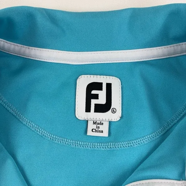 FootJoy Polo Shirt Womens XL Blue Sleeveless Golf Lightweight Polyester Top - Image 3