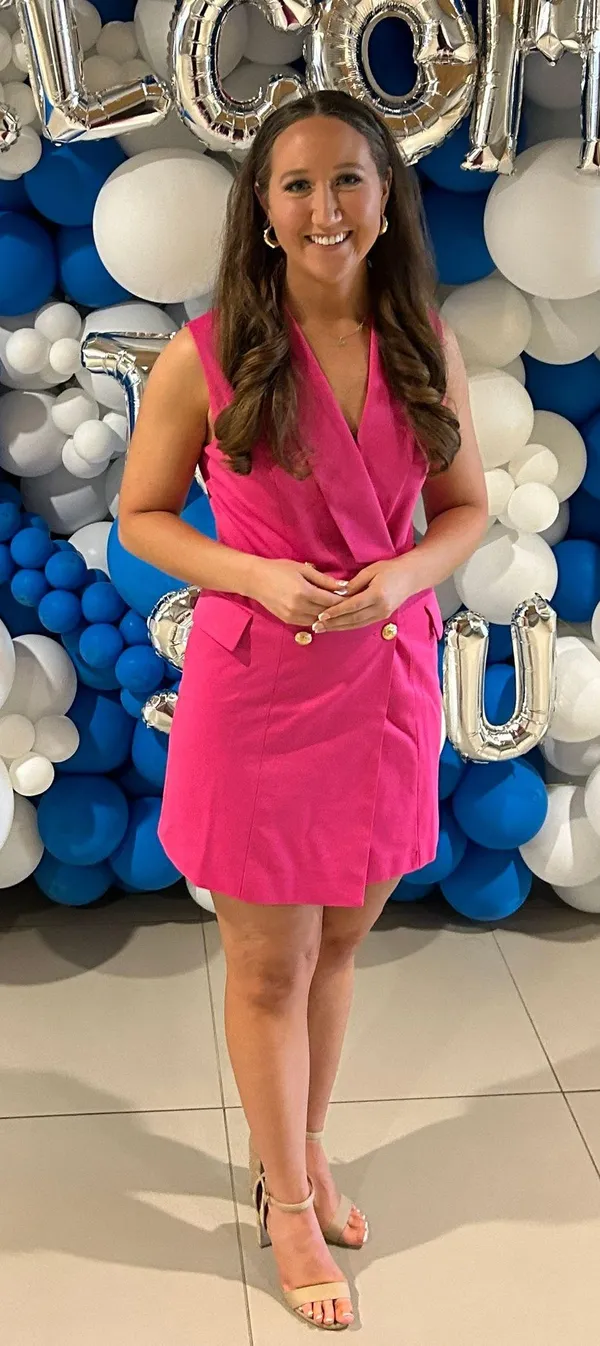 Blazer Dress Pink Size M - Image 2