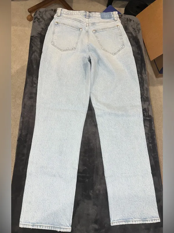 Abercrombie & Fitch Curve Love Ultra High Rise 90s Straight Jean Size 28 (6 Reg) - Image 14