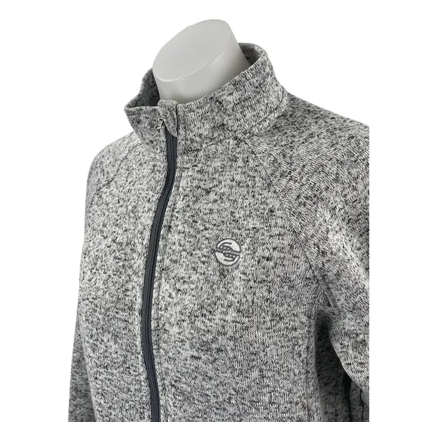 Vantage Summit Fleece Gray Full Zip Long Sleeve Sweatshirt Sweater Jacket Top M - Image 2